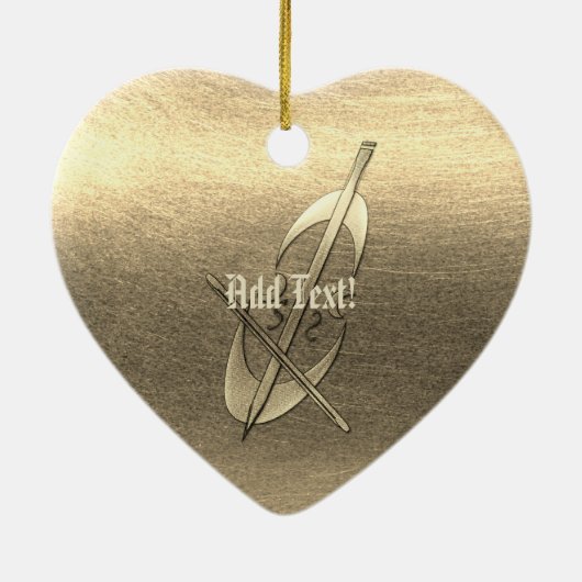 Love Cello Music Add Text Ornament (Achterkant)