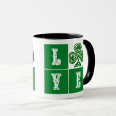 Love Celtic Shamrock Hearts Mok (Voorkant rechts)