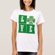 Love Celtic Shamrock Hearts
