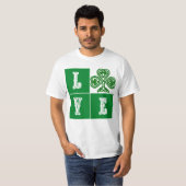 Love Celtic Shamrock Hearts T-shirt (Voorkant volledig)