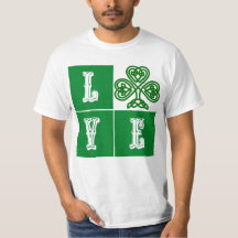 Love Celtic Shamrock Hearts