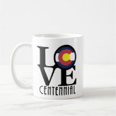 LOVE Centennial Colorado 11oz Koffiemok (Links)