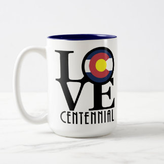 LOVE Centennial Colorado 15oz Tweekleurige Koffiemok