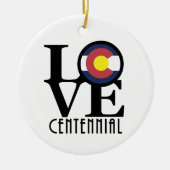 LOVE Centennial Colorado Keramisch Ornament (Voorkant)