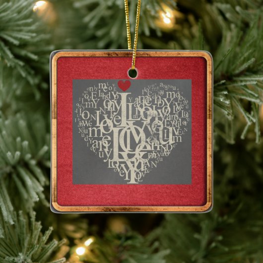 Love Ceramic Ornament (Boom)