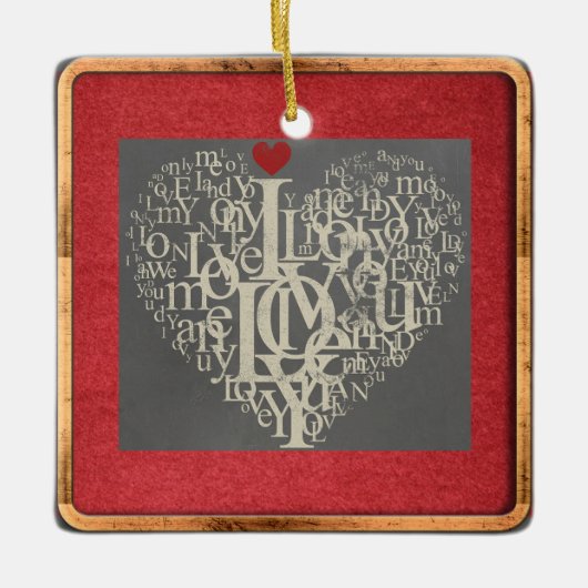 Love Ceramic Ornament (Voorkant)