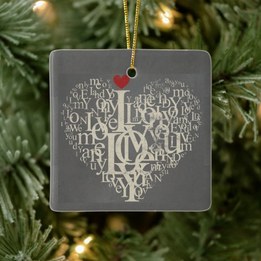 Love Ceramic Ornament (Boom)