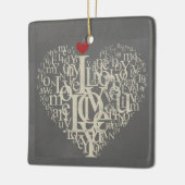 Love Ceramic Ornament (Links)