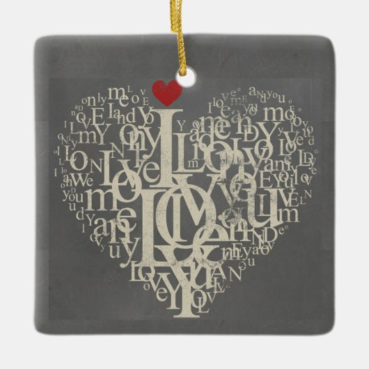 Love Ceramic Ornament (Voorkant)