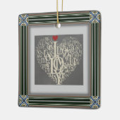 Love Ceramic Ornament (Links)