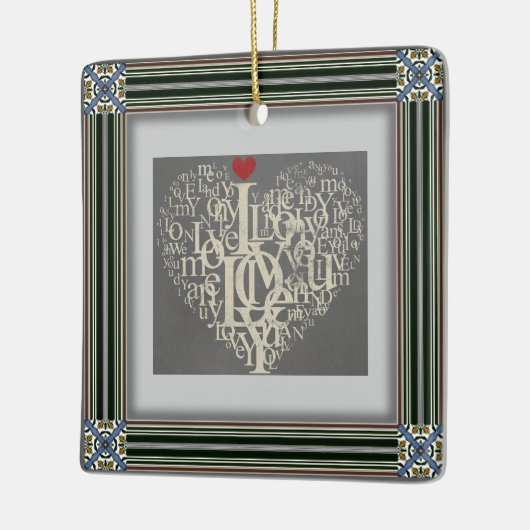 Love Ceramic Ornament (Links)
