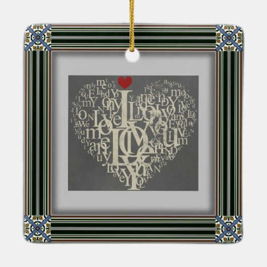 Love Ceramic Ornament (Achterkant)