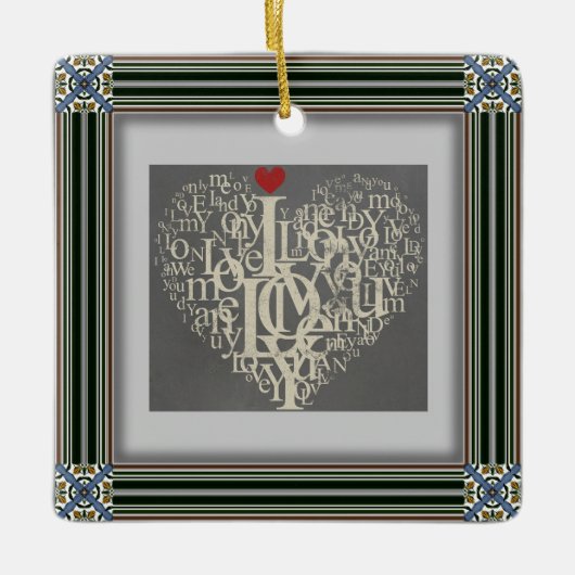 Love Ceramic Ornament (Voorkant)