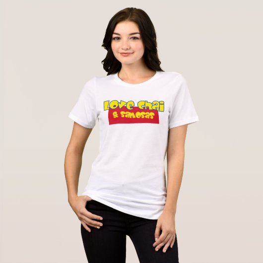 Love Chai T-shirt | Grappig Indiaas Chai Samosa T- (Voorkant volledig)