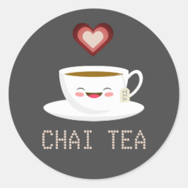 Love Chai Tea Ronde Sticker