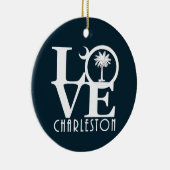 LOVE Charleston SC Keramisch Ornament (Rechts)