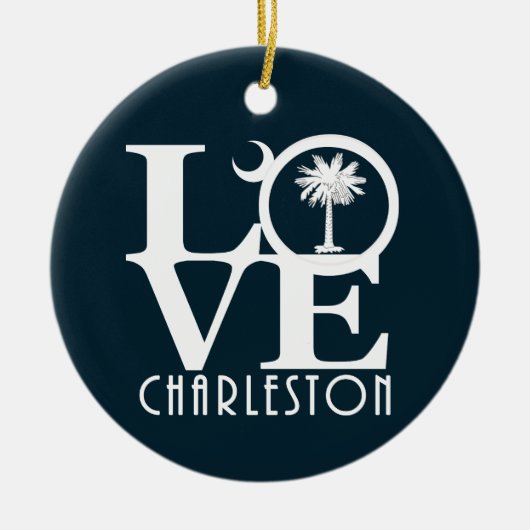 LOVE Charleston SC Keramisch Ornament (Voorkant)