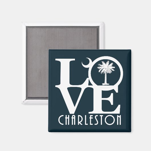 LOVE Charleston SC Magneet (Voorkant / Achterkant)