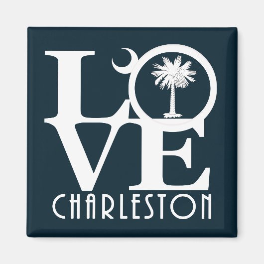 LOVE Charleston SC Magneet (Voorkant)