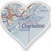 Love Charleston SC Map Sticker (Voorkant)