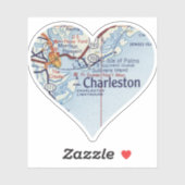 Love Charleston SC Map Sticker (Vel)