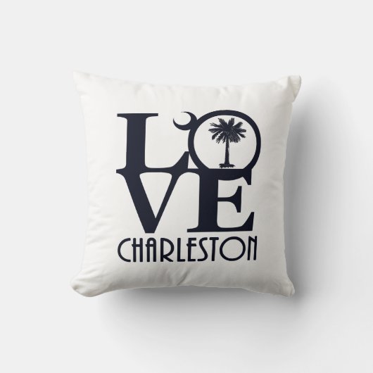 LOVE Charleston South Carolina Kussen (Voorkant)