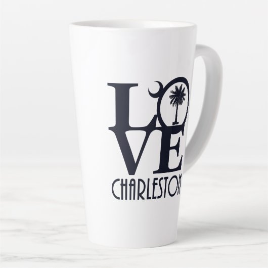 LOVE Charleston Tall Latte Mok (Rechterhoek)