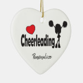 Love Cheerlead Red Heart Keramisch Ornament (Rechts)