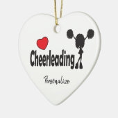 Love Cheerlead Red Heart Keramisch Ornament (Links)