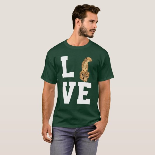 Love Cheetah boy T-shirt (Voorkant volledig)