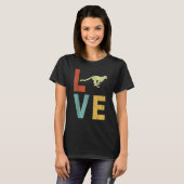 Love Cheetah Cheetah Quote Retro T-shirt (Voorkant volledig)