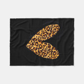 Love Cheetah Leopard Print Heart Valentines Day Gi Fleece Deken (Voorkant (Horizontaal))
