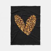 Love Cheetah Leopard Print Heart Valentines Day Gi Fleece Deken (Voorkant)