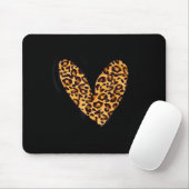 Love Cheetah Leopard Print Heart Valentines Day Gi Muismat (Met muis)