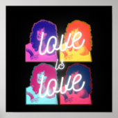 Love Cher Colorful LGBTQ Pride Poster (Voorkant)