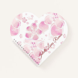 Love Cherry Blossoms Hartvormig Spiraal Notitieboe Notitieboek