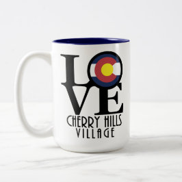 LOVE Cherry Hills Village 15oz Tweekleurige Koffiemok