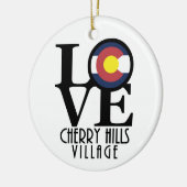 LOVE Cherry Hills Village, Colorado Keramisch Ornament (Links)