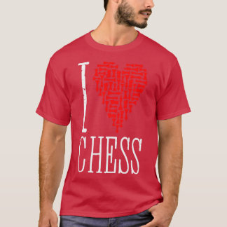 Love Chess Heart Player Master Coach Pieces Mosa T-shirt