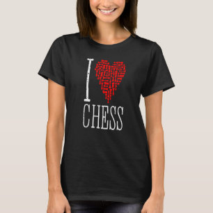 Love Chess Heart Player Master Coach Pieces Mosa T-shirt