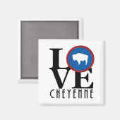 LOVE Cheyenne Wyoming Magneet (Voorkant / Achterkant)