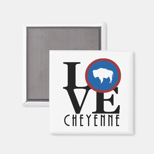 LOVE Cheyenne Wyoming Magneet (Voorkant / Achterkant)