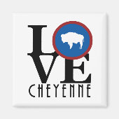 LOVE Cheyenne Wyoming Magneet (Voorkant)