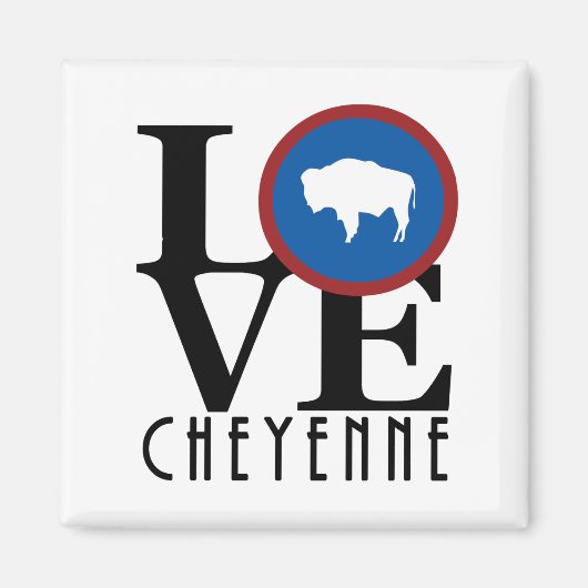 LOVE Cheyenne Wyoming Magneet (Voorkant)