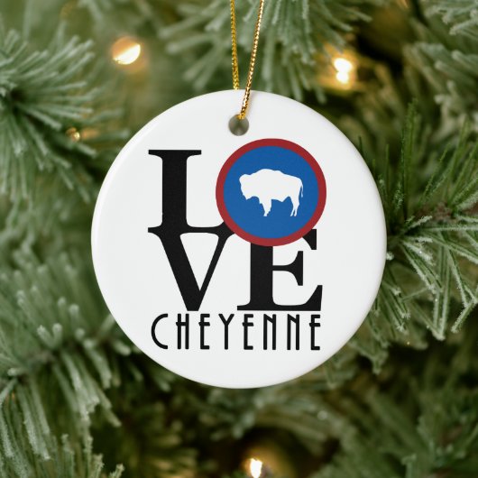 LOVE Cheyenne yoming Keramisch Ornament (Boom)