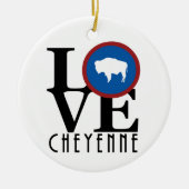 LOVE Cheyenne yoming Keramisch Ornament (Voorkant)