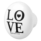 LOVE Chic Modern Cute Black White Bedroom Dresser Keramische Knop (Rechts)