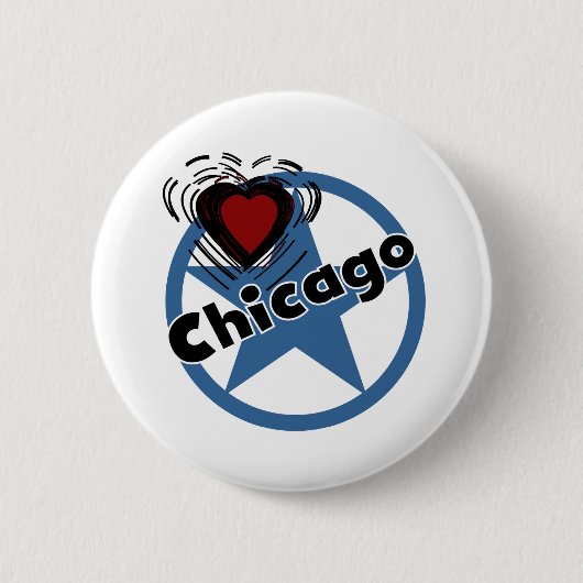 Love Chicago Ronde Button 5,7 Cm (Voorkant)