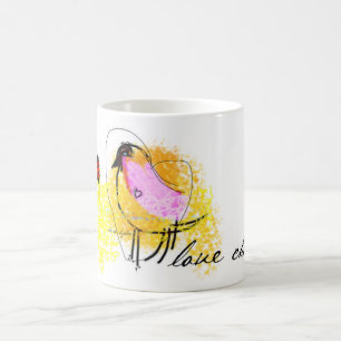 'Love Chick' White 11oz Classic Mok