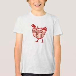 Love Chicken Mama T‑Shirt – Rustieke Boerderij Sti Tri-Blend Shirt